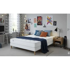 Ensemble Essenzia DELICE + Sommier Tradition Graphic + Pieds 140x200 Mousse