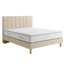 Ensemble Essenzia EXCEPTION 1000 + Sommier Tradition Graphic 13 cm + Pieds 140x200 Beige Ressorts