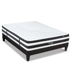 Ensemble Fontainebleau 140x200 cm Matelas Ressorts ensachés + Sommier Bois