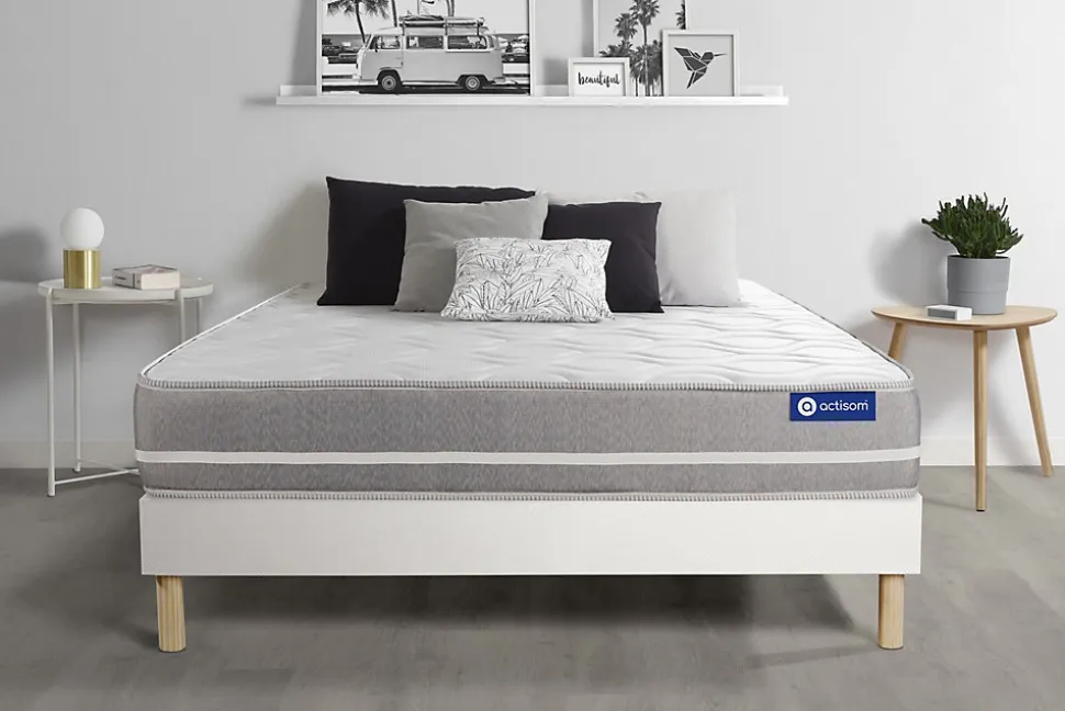 Ensemble Latex et mémoire de forme de confort Equilibré avec sommier kit