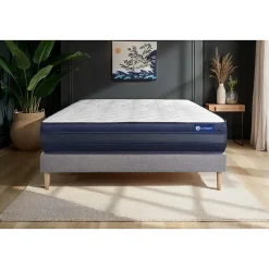 Ensemble Latex et mémoire de forme de confort Très ferme avec sommier kit