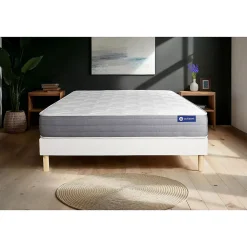 Ensemble Latex et mémoire de forme de confort Mi-ferme avec sommier kit