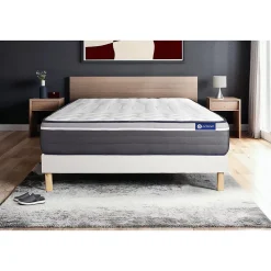 Ensemble Latex et mémoire de forme de confort Très ferme avec sommier kit