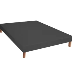 Ensemble matelas 100% latex 3 zones sommier noir 140x190