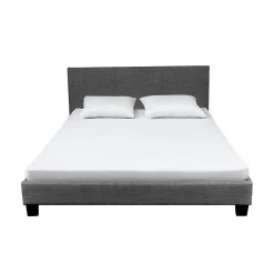Ensemble Matelas + Lit 140x190 DUBLIN / Gris foncé