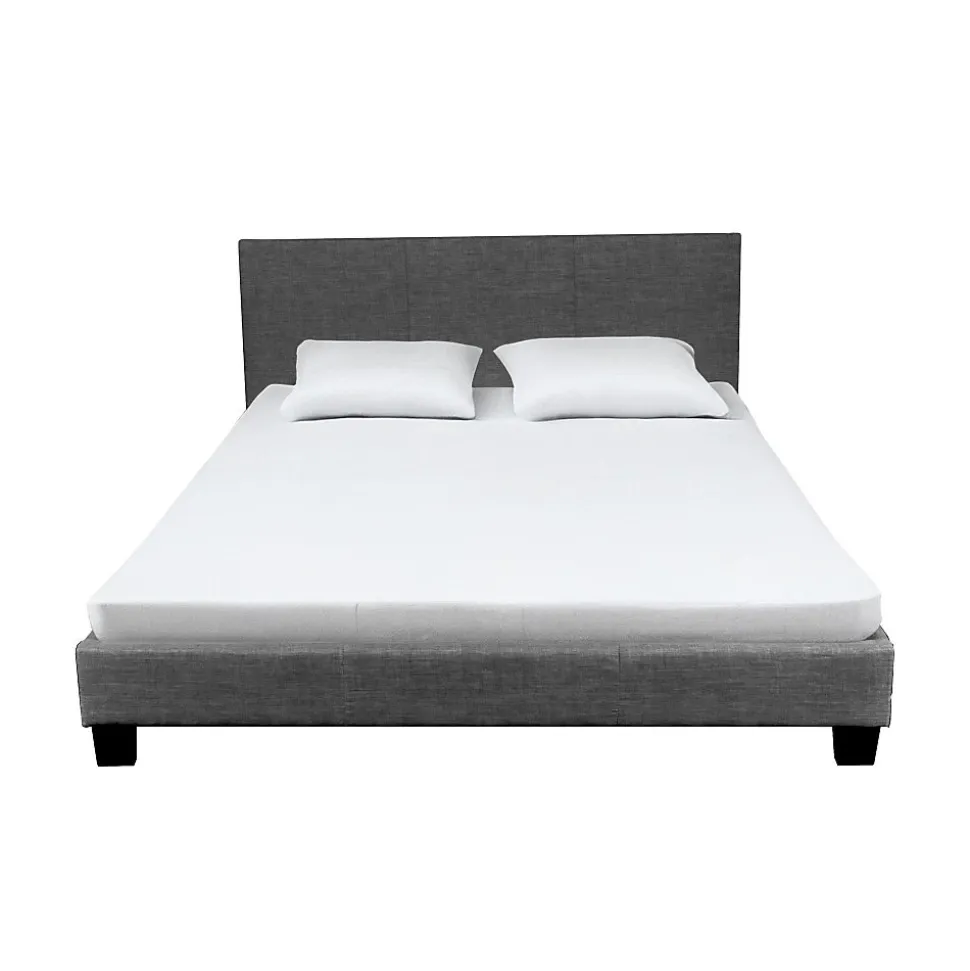 Ensemble Matelas + Lit 140x190 DUBLIN / Gris foncé