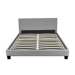 Ensemble Matelas + Lit 140x190 DUBLIN / Gris clair