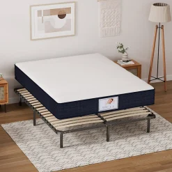 Ensemble Matelas à ressorts +Sommier à Lattes sur Pieds, 160x200cm, Epaisseur du Matelas 22cm