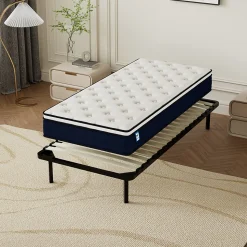 Ensemble Matelas à ressorts +Sommier à Lattes sur Pieds, 90x190cm, Epaisseur du Matelas 25cm