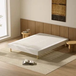Ensemble Matelas à ressorts+ Lit Sommier Tapissier Déco 160x200cm, Epaisseur du Matelas 20cm