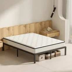 Ensemble Matelas en Mousse+ Cadre de lit en métal 160x200cm, Epaisseur du Matelas 22cm