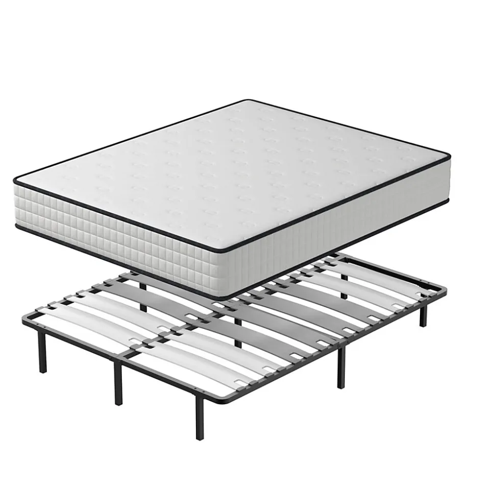 Ensemble Matelas en mousse + Sommier avec lattes larges 160x200cm, Epaisseur du Matelas 22cm