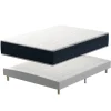 Ensemble Matelas en Mousse 160x200 cm+Sommier tapissier volige,9 Pieds Inclus,ensemble matelas et sommier