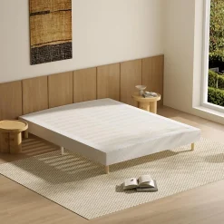 Ensemble Matelas en Mousse 160x200 cm+Sommier tapissier volige,9 Pieds Inclus,ensemble matelas et sommier
