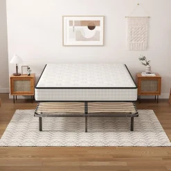 Ensemble Matelas en mousse + Sommier à Lattes 160x200cm, Epaisseur du Matelas 22cm