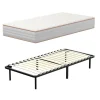 Ensemble Matelas en mousse + Sommier à Lattes 90x190cm, Epaisseur du Matelas 18 cm