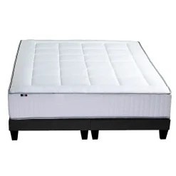 Ensemble matelas ressort 7 zones mémoire forme sommier 2x90x200