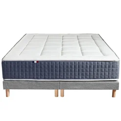 Ensemble matelas ressort 7 zones et mémoire forme sommier 2x80x200