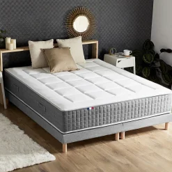 Ensemble matelas ressort 7 zones et sommier 2x80x200