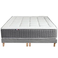 Ensemble matelas ressort 7 zones et sommier 2x80x200