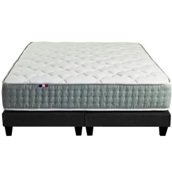Ensemble matelas ressort 7 zones face hiver/eté différente 2x90x200