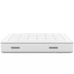 Ensemble matelas ressorts 7 zones PALACIO + sommier en kit beige lattes flexibles 160x200