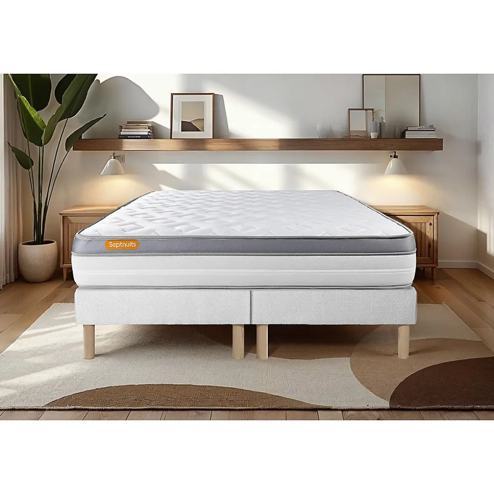 Ensemble Mémoire de forme de confort Ferme avec sommier tapissier