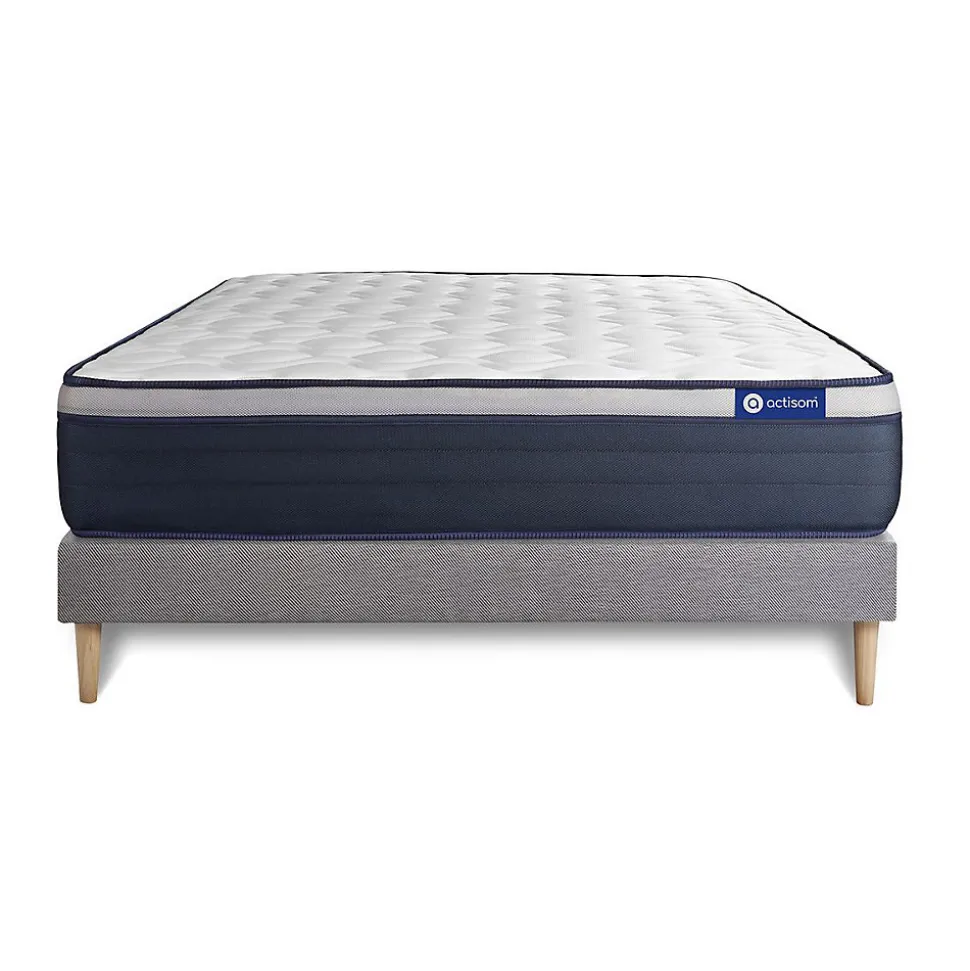 Ensemble Mémoire de forme de confort Ferme avec sommier kit