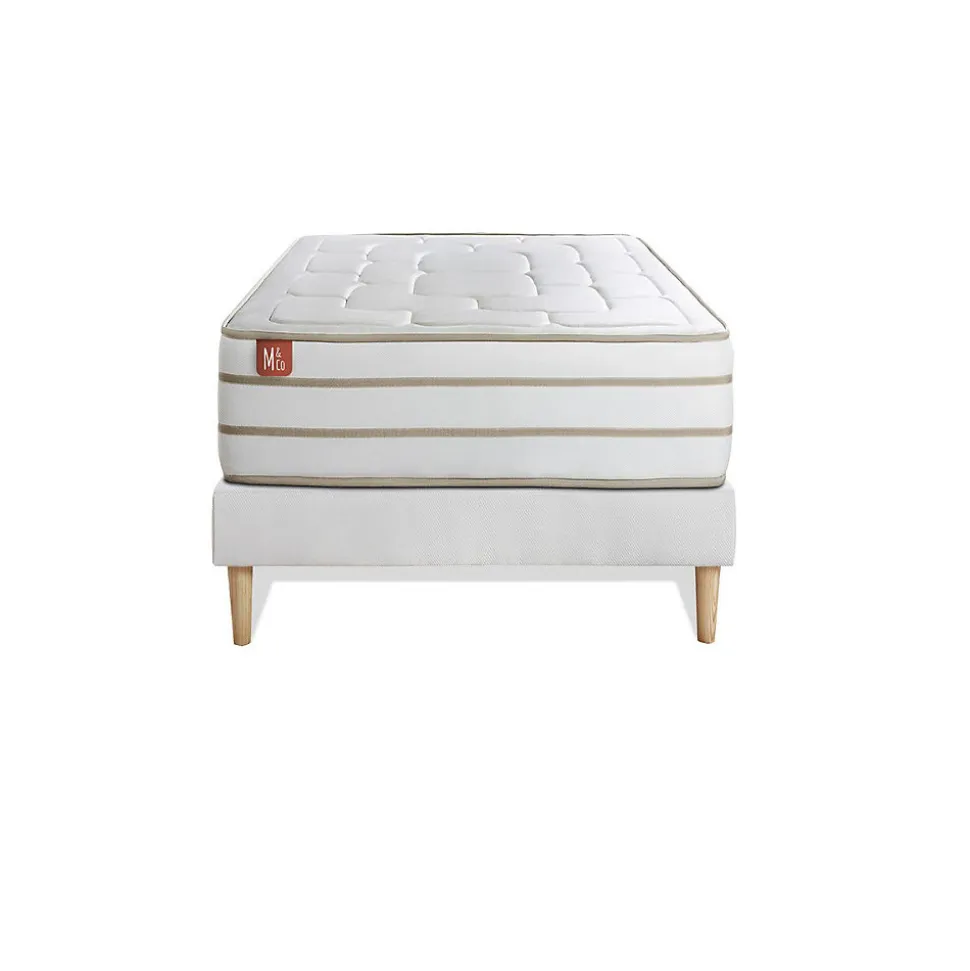 Ensemble Mémoire de forme de confort Equilibré avec sommier tapissier