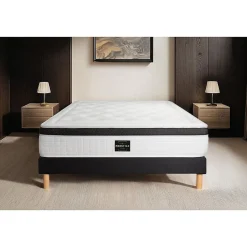 Ensemble Mémoire de forme de confort Equilibré avec sommier kit