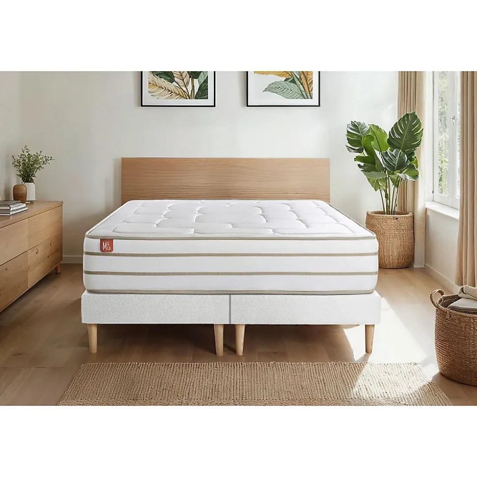 Ensemble Mémoire de forme de confort Equilibré avec sommier tapissier