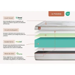 Ensemble Mémoire de forme de confort Equilibré avec sommier tapissier