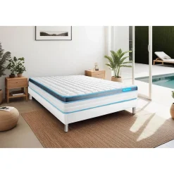 Ensemble Mémoire de forme de confort Ferme avec sommier tapissier