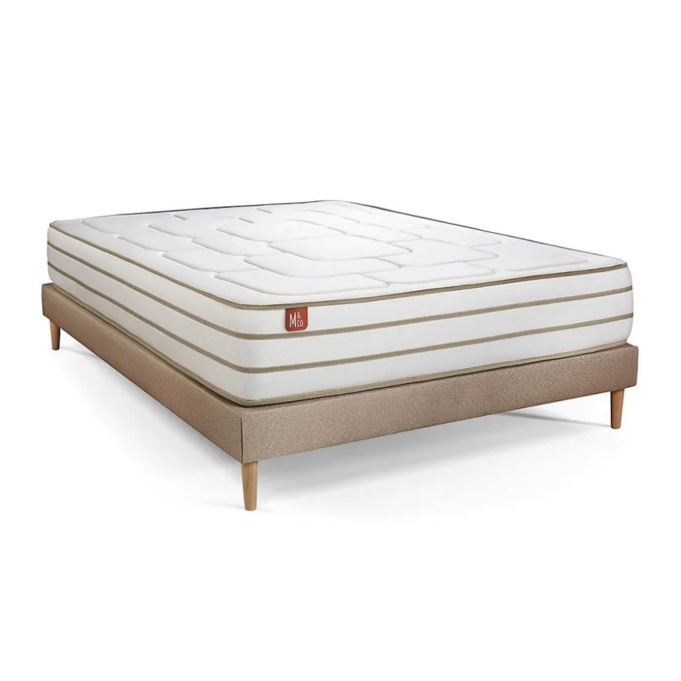Ensemble Mémoire de forme de confort Equilibré avec sommier tapissier