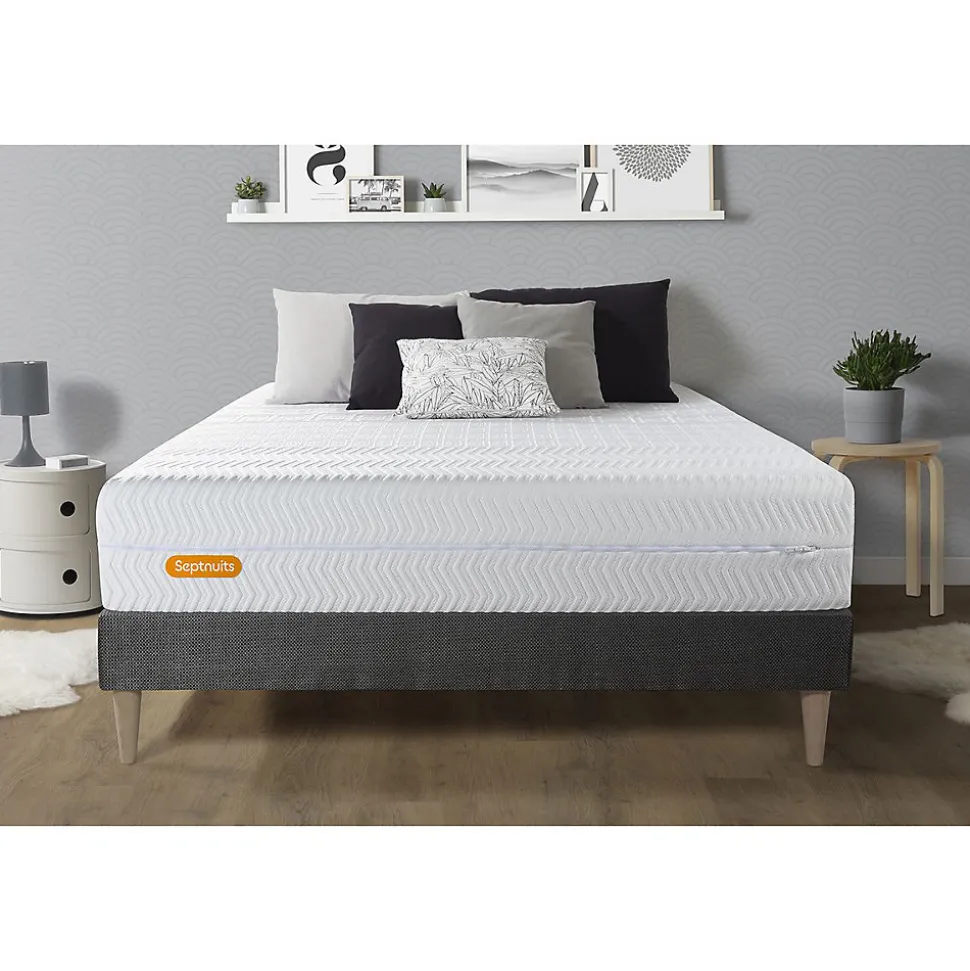 Ensemble Mémoire de forme de confort Equilibré avec sommier kit