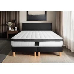 Ensemble Mémoire de forme de confort Ferme avec sommier tapissier