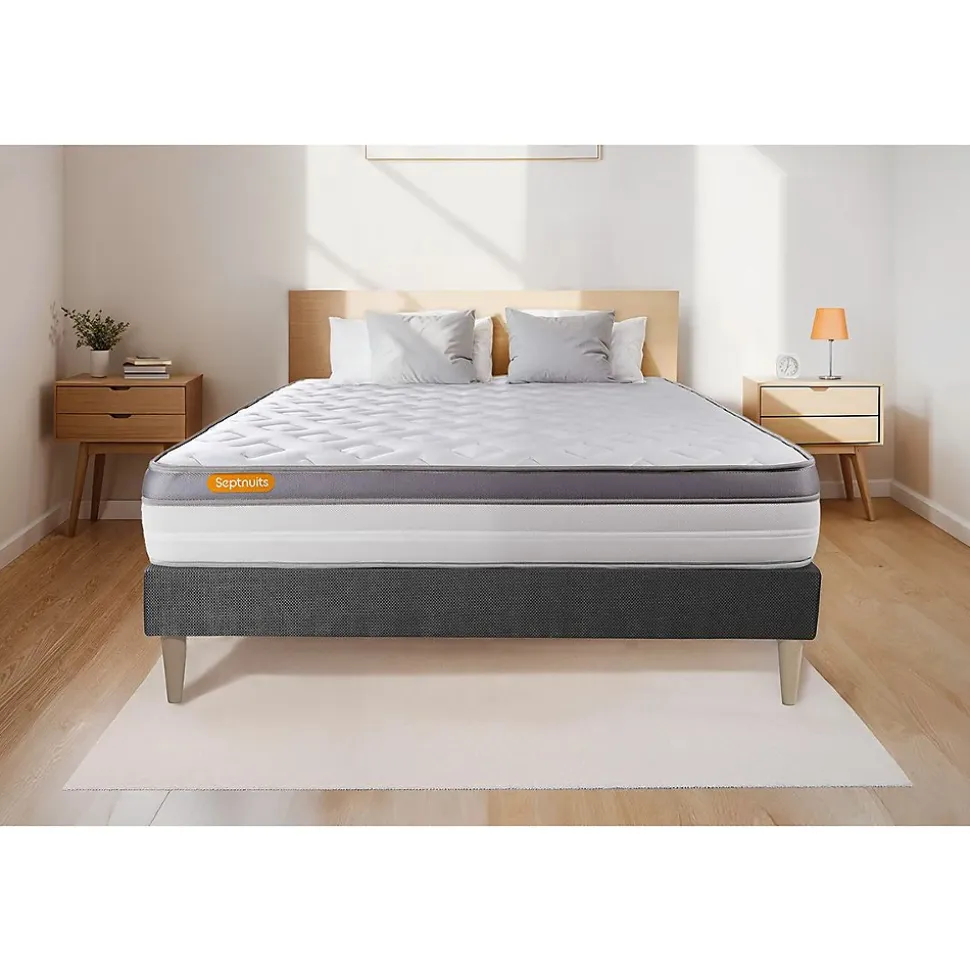 Ensemble Mémoire de forme de confort Ferme avec sommier tapissier