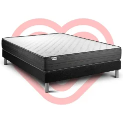 Ensemble Mousse polyuréthane à mémoire de forme de confort Ferme avec sommier tapissier