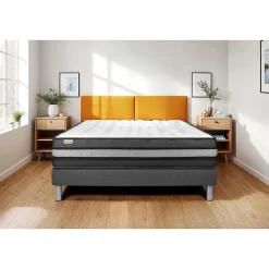 Ensemble Mousse polyuréthane à mémoire de forme de confort Ferme avec sommier tapissier