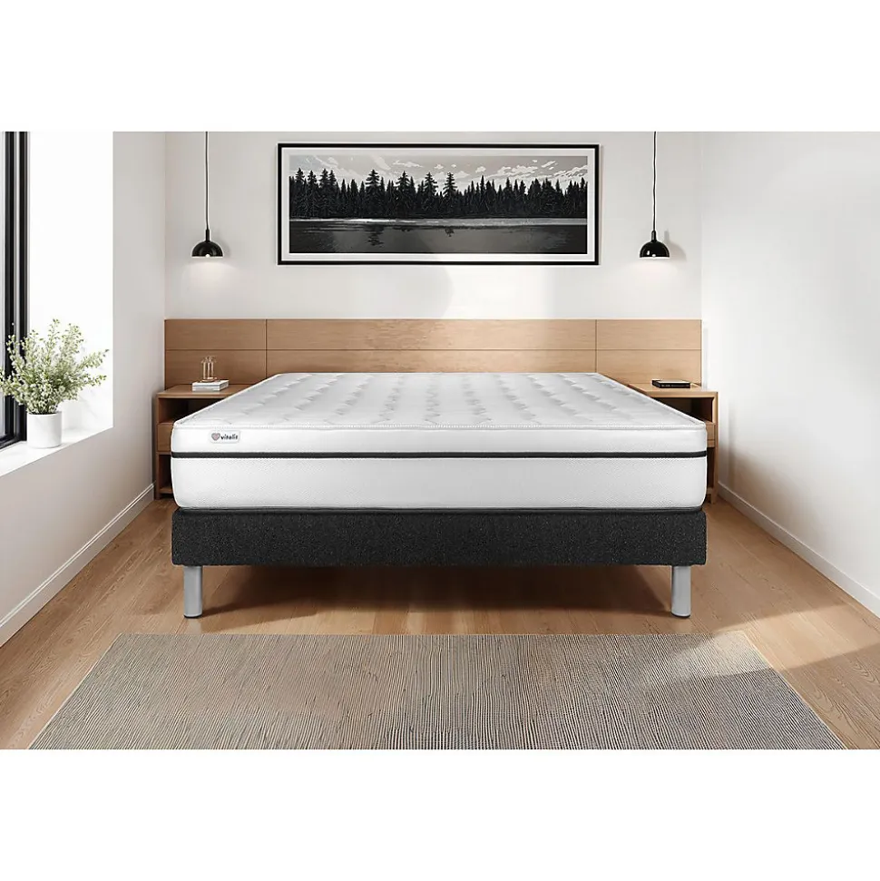 Ensemble Mousse polyuréthane à mémoire de forme de confort Ferme avec sommier kit