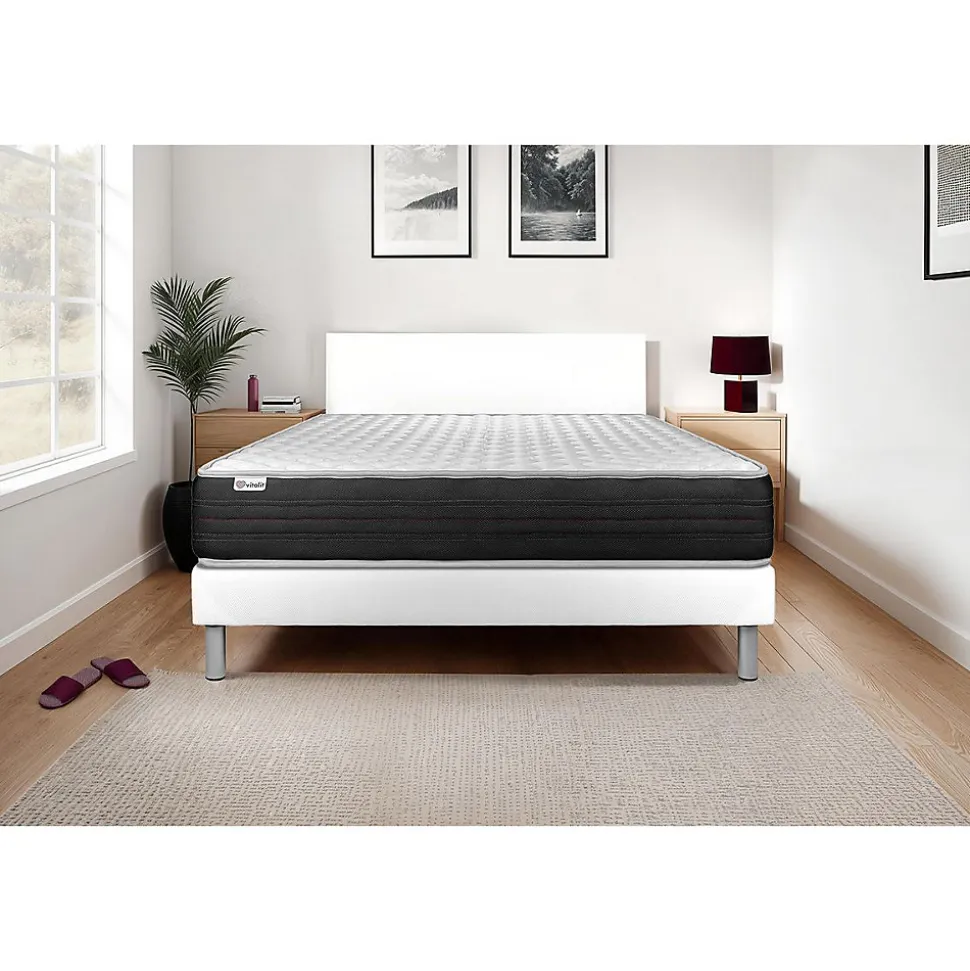 Ensemble Mousse polyuréthane à mémoire de forme de confort Ferme avec sommier kit