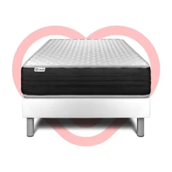 Ensemble Mousse polyuréthane à mémoire de forme de confort Ferme avec sommier tapissier