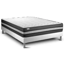 Ensemble Mousse polyuréthane à mémoire de forme de confort Ferme avec sommier tapissier