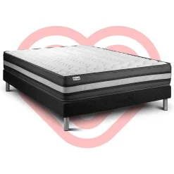 Ensemble Mousse polyuréthane à mémoire de forme de confort Ferme avec sommier tapissier