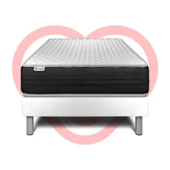 Ensemble Mousse polyuréthane à mémoire de forme de confort Ferme avec sommier tapissier