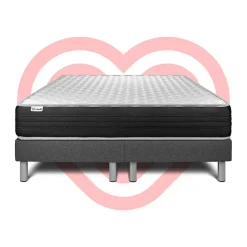 Ensemble Mousse polyuréthane à mémoire de forme de confort Ferme avec sommier tapissier