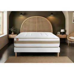 Ensemble Ressorts ensachés et mémoire de forme de confort Equilibré avec sommier kit