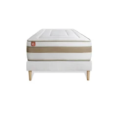 Ensemble Ressorts ensachés et mémoire de forme de confort Equilibré avec sommier kit