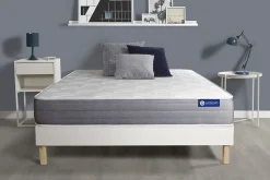 Ensemble Ressorts ensachés et mémoire de forme de confort Mi-ferme avec sommier kit