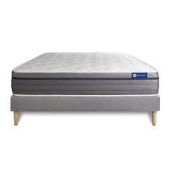 Ensemble Ressorts ensachés et mémoire de forme de confort Equilibré avec sommier kit